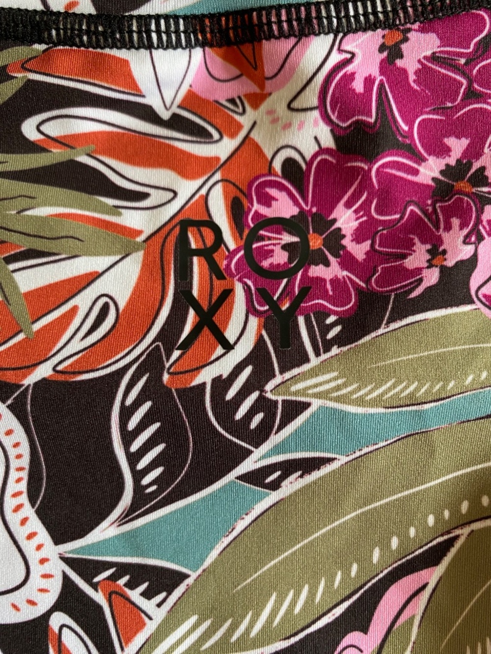 Roxy Women's Rash Guard Multicolor Floral Pattern UPF 50+ Size Large - Picture 5 of 13